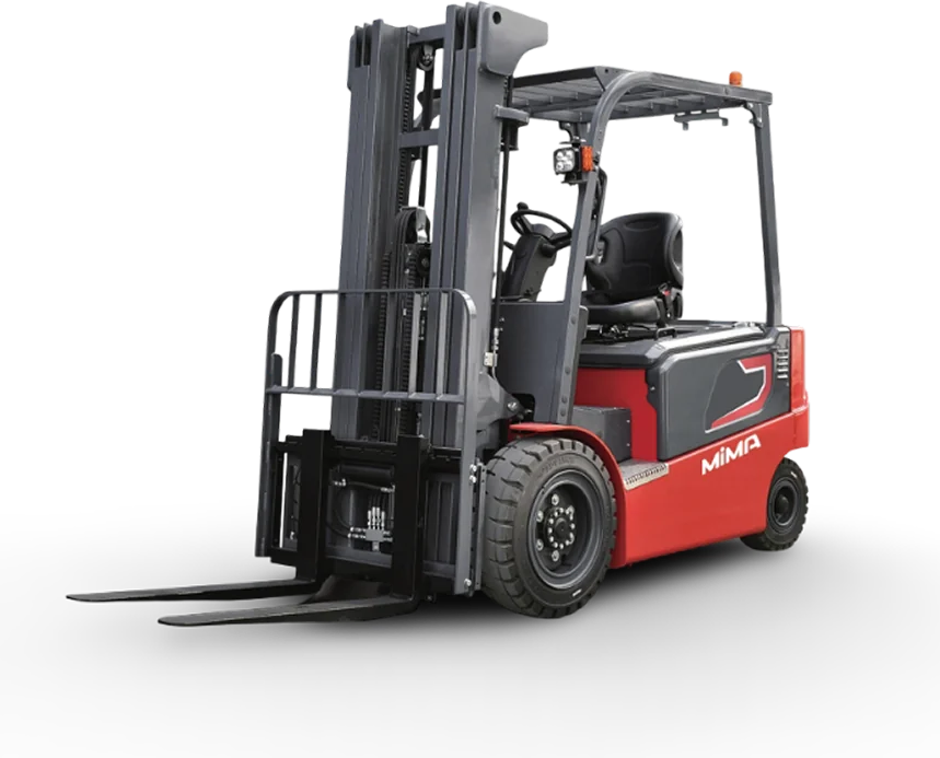 Forklift elektrik counterbalance MiMA berwarna merah